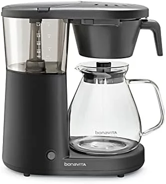 Bonavita Metropolitan 8 Cup Drip Coffee Maker Machine, One-Touch Pour Over Brewing with Glass Carafe, Hanging Filter Basket, 1500 Watt, BPA Free, Dishwasher Safe, Black, BV1901PW - Image 2