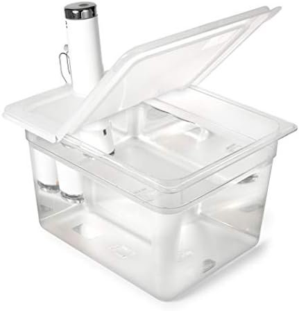 EVERIE Sous Vide Container 12 Quart with Collapsible Hinged Lid Compatible with Breville Joule Sous Vide Immersion Circulator Cooker (Side Mount) - Image 2