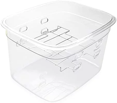 EVERIE Sous Vide Container 12 Quarts with Collapsible Hinge Lid and Removable Built-in Rack Compatible with Anova Nano AN400 and AN500-US00 and Instant Pot and Breville Joule Sous Vide Cooker - Image 3