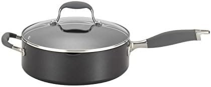 Anolon Advanced Hard Anodized Nonstick Saute Pan / Frying Pan / Fry Pan with helper handle - 4 Quart, Gray - Image 3