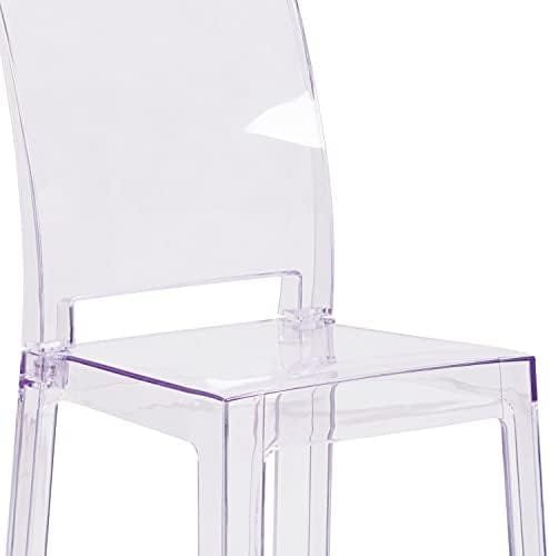 Flash Furniture Ghost Barstool with Square Back in Transparent Crystal - Image 11