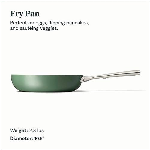 Caraway Nonstick Ceramic Frying Pan (2.7 qt, 10.5") - Non Toxic, PTFE & PFOA Free - Oven Safe & Compatible with All Stovetops (Gas, Electric & Induction) - Sage - Image 3