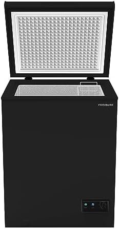 Frigidaire EFRF5003-BLACK Chest Deep Freezer-GARAGE-READY, 5.0 Capacity, Black-Adjustable Thermostat-Removable Vinyl Coated Wire Basket-Easy Defrost Drain, 5 cu ft - Image 5