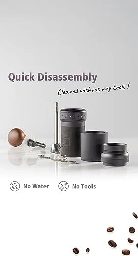 1Zpresso K-Ultra Manual Coffee Grinder Iron Gray with Assembly Consistency Grind Stainless Steel Conical Burr, Foldable Handle, Numerical External Adjustable Setting, All-Round Grinder - Image 7