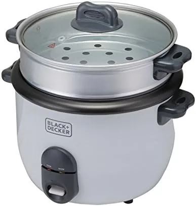 Black & Decker RC1860 700W 1.8 L 7.6 Cup Rice Cooker (Non-USA Compliant), White - Image 4