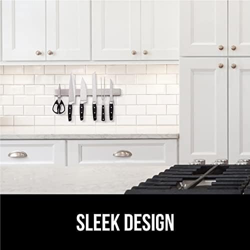 The Original Gorilla Grip Stainless Steel Magnetic Knife Holder, Heavy Duty Magnet Strip for Knives, Wall or Refrigerator Mounted Bar, Easy Install Rack, Securely Store and Organize Kitchen, 10 Inch - Image 9