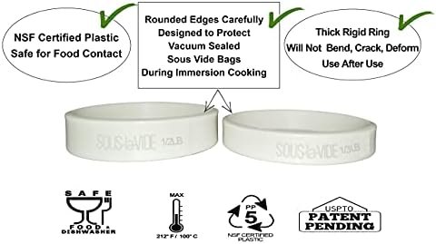 Sous Vide Perfect Hamburger/Burger Immersion Cooking Rings, SET of 6 (Combo 1/3 LB. & 1/2 LB.) - Image 4