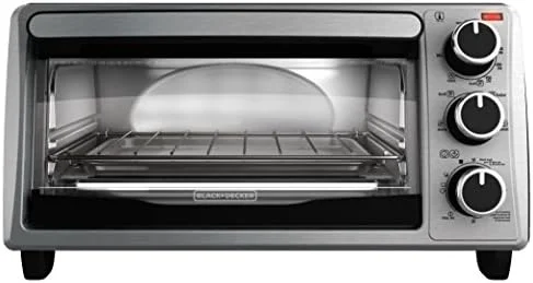 Black+Decker 4-Slice Toaster Oven, TO1303SB, 14.5 x 8.8 x 10.8 inches 7.5 pounds, Stainless Steel/Black - Image 2