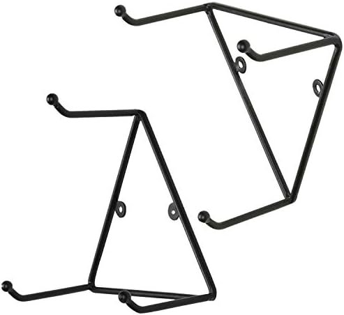 MyGift Matte Black Metal Triangular Coffee Mug Holder Wall Mount Display Rack with 3 Hooks, Set of 4 - Image 7