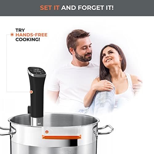 Sous Vide Cooker Starter Kit | All In One | Sous Vide Immersion Circulator Slim Design 1000W, 20 Sous Vide Reusable Vacuum Bags, Electric Pump, Sous Vide Clips, Cookbook | Special Edition - Image 6