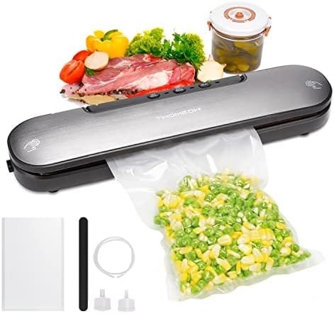 TWOMEOW Vacuum Sealer, Compact Slim Food Sealer Machine with Starter Kit, Automatic Sealing System for Sous Vide Cooking and Food Preservation, Vertical Vacuum Sealer Storage, Black - Image 2