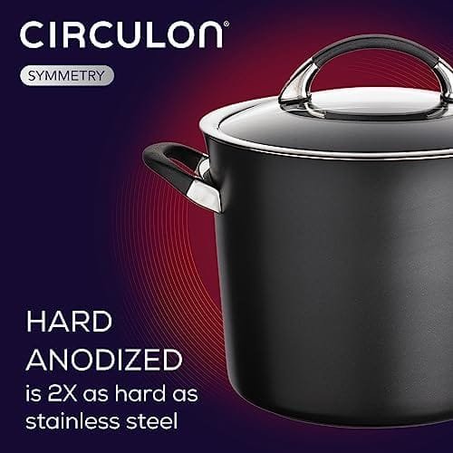 Circulon Symmetry Hard Anodized Nonstick Cookware Pots and Pans Set, 11-Piece, Black - Image 5