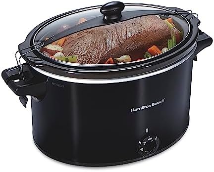 Hamilton Beach Slow Cooker, Extra Large 10 Quart, Stay or Go Portable With Lid Lock, Dishwasher Safe Crock, Black (33195) - Image 2