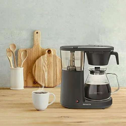Bonavita Metropolitan 8 Cup Drip Coffee Maker Machine, One-Touch Pour Over Brewing with Glass Carafe, Hanging Filter Basket, 1500 Watt, BPA Free, Dishwasher Safe, Black, BV1901PW - Image 6