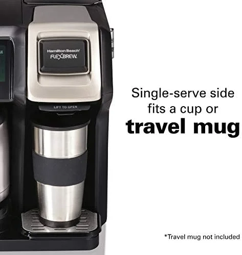 Hamilton Beach FlexBrew Thermal Coffee Maker, Single Serve & Full Pot, Black and Stainless & Variety Pack of Coffee, Tea, and Hot Chocolate - Great Sampler of Coffee, Tea - Huge 50 Pack of Pods - Image 5
