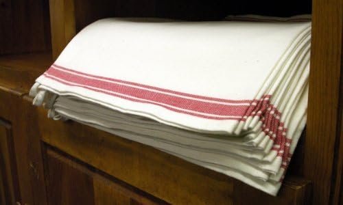 Aunt Martha's 18-Inch by 28-Inch Package of 3 Vintage Dish Towels,Cotton, Red Striped - Image 4
