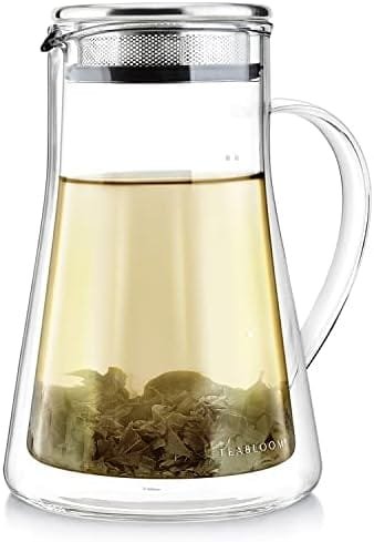Teabloom Insulated Teapot – Tea Maker For Two (24 oz / 2 Mugs) – Double Wall Glass Tea Steeper with Stainless Steel Filter Lid for Loose Leaf Tea – Milano Collection - Image 2