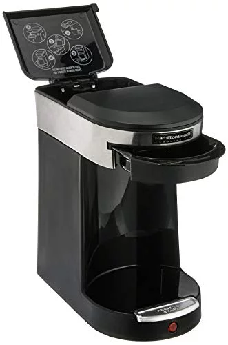 Hamilton Beach Commercial Deluxe Coffeemaker-Black/Stainless Steel Single Hospitality 3-Minute Brew Time, Stainless Steel/Black-1030390, 1 Cup Coffee Pod Brewer - Image 3