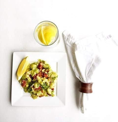 Divine glance Wood Napkin Rings Dining Table Napkin Holder, Classic Everyday Use Thanksgiving, Christmas Napkin Rings Buckles,Festive Party Gift Farmhouse for Table Decorations (6, Brown Concave) - Image 3