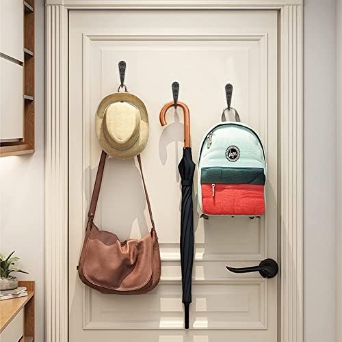 PRIGVOT 15 Pcs Black Wall Mounted Coat Hooks, Hanger Hook with 50 Pieces Screws for Towel, Key, Robe, Scarf, Bag, Cap, Coffee Cup, Mugs - Image 4