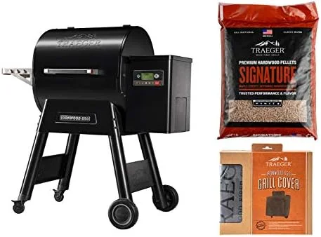 Traeger Grills Ironwood 650 Wood Pellet Grill Bundle with Cover and Signature Pellets - Black - Image 2