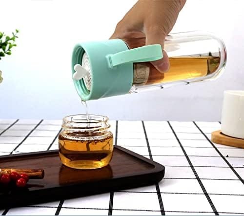 Glass Tea Bottle Double Layer Glass Tea Infuser,14 oz Travel Mug with Strainer Tea Bottle for Loose Leaf Tea-Tea Bottle with Stainless Steel Mesh Filter (Blue)… - Image 7