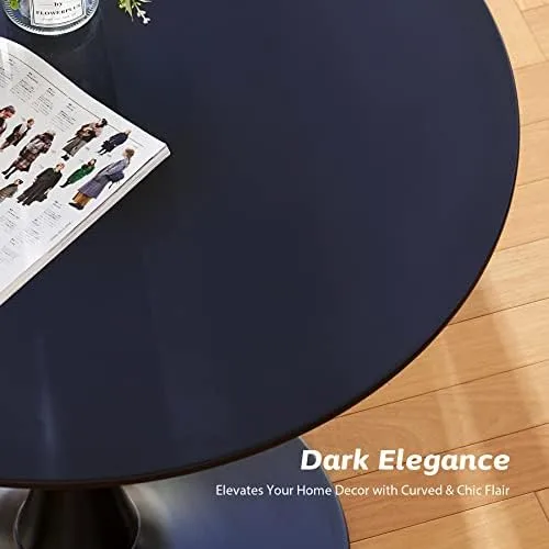 VONLUCE Round Dining Table, 36 Inch Tulip Table with MDF Top and Steel Base, Small Pedestal Table for Dining Room Kitchen Living Room More, Modern Bistro Table Kitchen Table with 220lb Capacity, Black - Image 8
