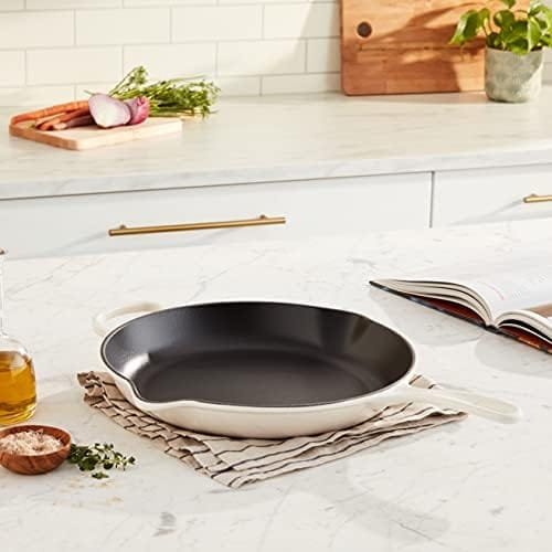 Le Creuset Enameled Cast Iron Signature Iron Handle Skillet, 11.75" (2-3/8 qt.), Meringue - Image 7