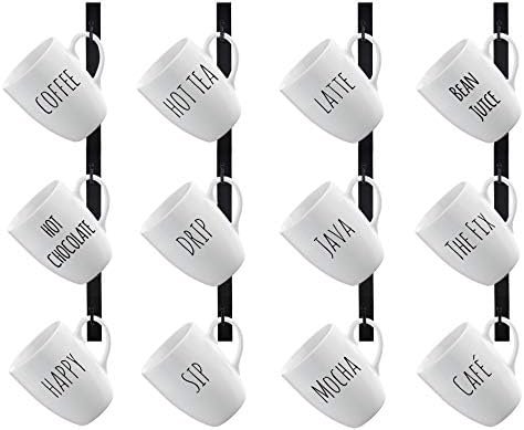 SoCal Buttercup Coffee Mug Wall Rack - Metal Mug Racks for Wall - Wall Mug Rack - Coffee Cup Rack Wall Hanging Holder - Teacup and Mason Jar Hanger Display Holder - Hold a Dozen Cups and Mugs - Image 9