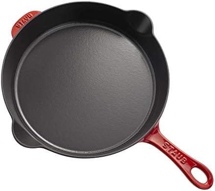Staub Cast Iron 11-inch Traditional Skillet - Cherry, Made in France - Image 3