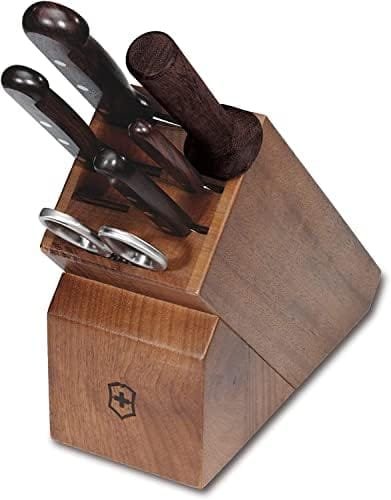 Victorinox Fibrox Pro 7-Piece Knife Block Set - Sturdy Knife Set with Beautiful Rosewood Storage Block - Image 2
