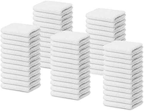 TOALLA 100% Cotton Terry Towel Cleaning Rags White 14'x17'|Pack of 60|Grade White Rags|Soft Large Cleaning Rags|Super Absorbent|Quick Dry|Multipurpose Towels|Restaurant Towels|Reusable Shop Rags - Image 2