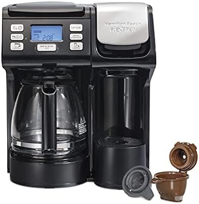 Hamilton Beach 49902 FlexBrew Trio 2-Way Coffee Maker, Compatible with K-Cup Pods or Grounds, Combo, Single Serve & Full 12c Pot, Black - Fast Brewing - Image 2