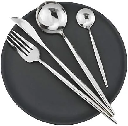 Gugrida 24-Piece Silverware Set - 18/10 Stainless Steel Reusable Utensils Forks Spoons Knives Set, Mirror Polished Cutlery Flatware Set, Great for Family Gatherings & Daily Use (6 set, Silver) - Image 3
