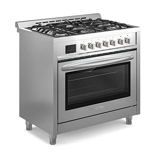 KoolMore 36 Inch Dual-Fuel Range Cooktop Stove with Freestanding Legs, Convection Cooking, and Large Capacity Stainless Steel Oven, Supports NG or LG, 4.3 cu. ft. (KM-FR36DF-SS) - Image 9