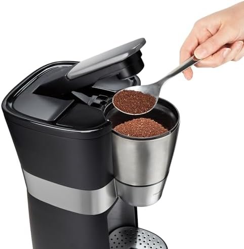 Hamilton Beach Convenient Craft Rapid Cold Brew & Hot Coffee Maker, Single Serve Ground Coffee Brewer, 16 oz. capacity, Black, 42501 - Image 5