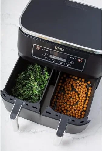 Ninja DZ100 Foodi 4-in-1, 8-qt., 2-Basket Air Fryer with DualZone Technology, DZ100 8-qt BLACK - Image 8
