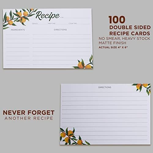 Tidita Acacia Wood Recipe Box with Cards - Blank Recipe Box Wooden Set Come with 100 4x6 Recipe Cards, 8 Dividers. Perfect Recipe Organizer (Acacia Wood) - Image 6