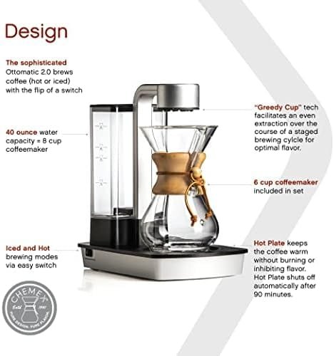 Chemex Ottomatic Coffeemaker Set - 40 oz. Capacity - Includes 6 Cup Coffeemaker - Image 4