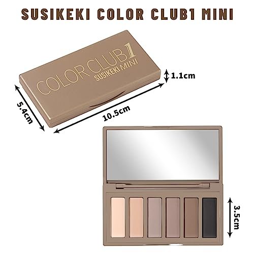 SUSIKEKI 6 Colors Mini Naked Eyeshadow Makeup Palette Neutral Nude Smoky Eye Shadow Taupe & Brown Matte Make Up Pallet with Mirror Highly Pigmented Long Lasting Waterproof Travel Size Gift Kit 01 - Image 9