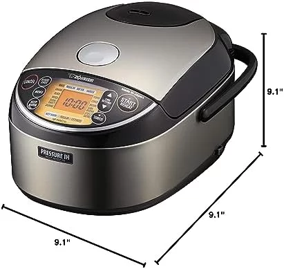 Zojirushi NP-NWC10XB Pressure Induction Heating Rice Cooker & Warmer, 5.5 Cup, Stainless Black, Made in Japan - Image 5