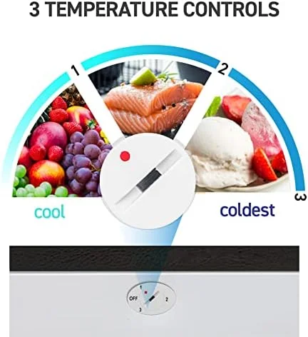 Commercial Cool Upright Freezer, Stand Up Freezer 6 Cu Ft with Reversible Door, Black - Image 6