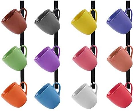 SoCal Buttercup Coffee Mug Wall Rack - Metal Mug Racks for Wall - Wall Mug Rack - Coffee Cup Rack Wall Hanging Holder - Teacup and Mason Jar Hanger Display Holder - Hold a Dozen Cups and Mugs - Image 8