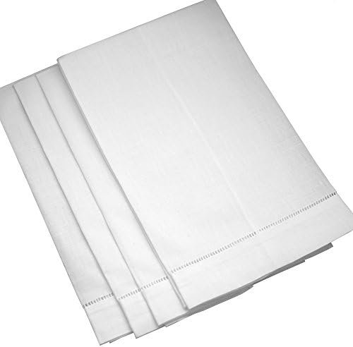 Bumblebee Linens 4 Pack 14" X 22" Linen Flour Sack Towels, Flour Sack Dish Towels, Linen Kitchen Towels, Linen Dish Towels, White Tea Towels, Linen Towels, Linen Tea Towels, Hand Towels for Bathroom - Image 2