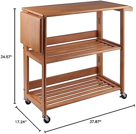Winsome Radley Kitchen Cart, Light Oak - Image 16