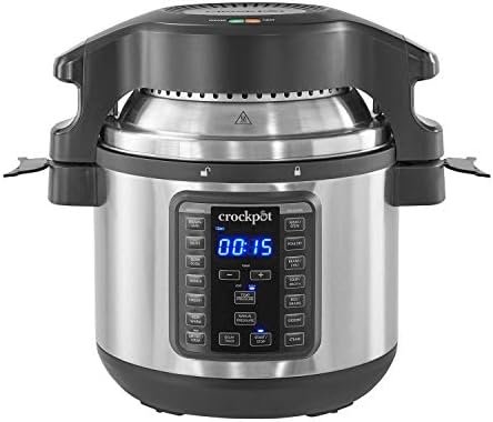 Crock-pot SCCPPA800-V1 Express Crisp 8-Quart Pressure Cooker Includes Air Fryer Lid, Stainless Steel - Image 2