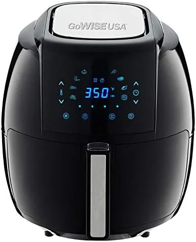 GoWISE USA 1700-Watt 5.8-QT 8-in-1 Digital Air Fryer with Recipe Book, Black - Image 3