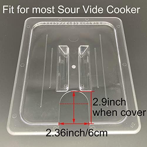 Sous Vide Container with Lid 11 Liter/12 Quarts for Virtually All Immersion Circulators Cookers Crystal Clear Transparent Polycarbonate Accessories Kit (12 Quats with Lid) - Image 3