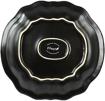 Elama Regency 6 Piece Stoneware Dinner Plate Set Red - Image 5