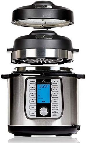 Emeril Everyday 6 QT Pressure Air Fryer, 5 Pc Accessory Pack, Silver - Image 2